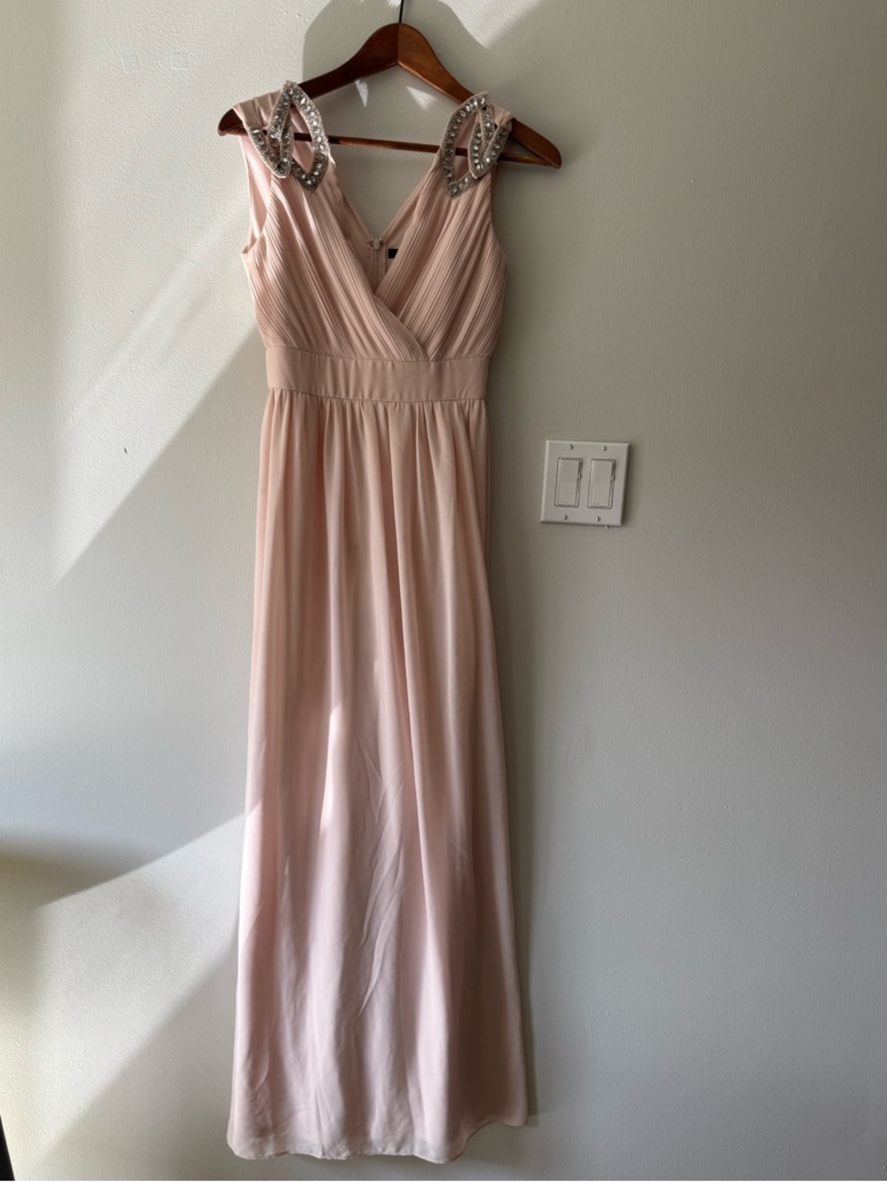 Blush Pink Prom Dress/ Bridesmaid / Evening Dress | Bejeweled | Size small